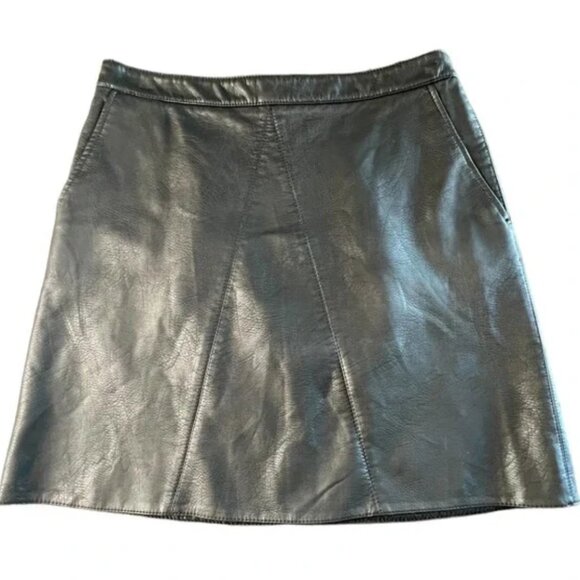 ZARA Basic Collection Faux Leather Miniskirt  size Medium - Picture 5 of 6